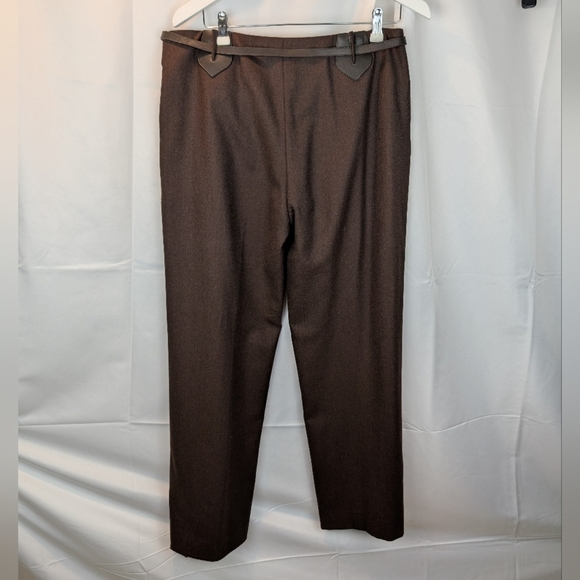Hermes 100% wool pants size 12(44) with leather belt with defect - Picture 10 of 16